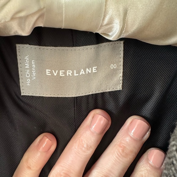 EVERLANE Italian Wool Oversized Blazer size 00 grey herringbone 🖤 - Picture 8 of 8